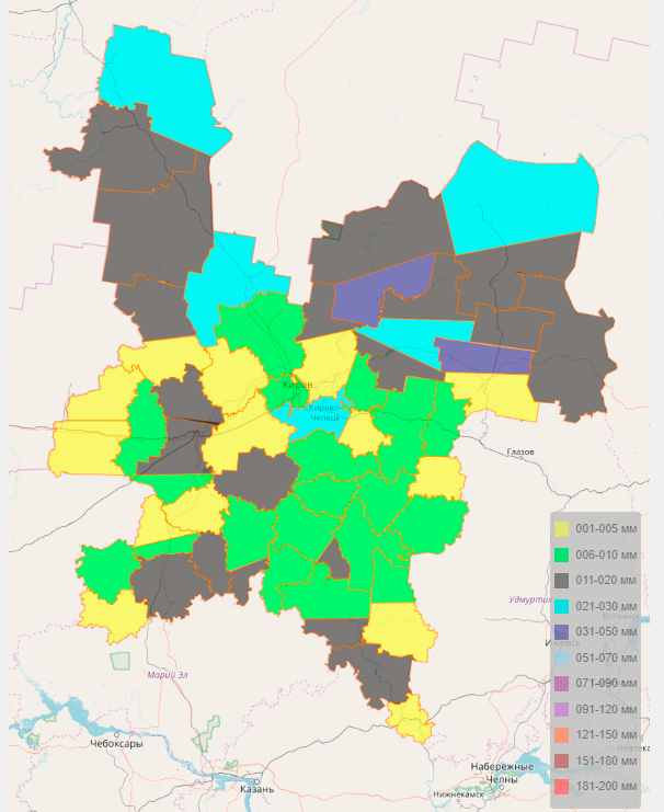 Карта осадков слободской кировской области